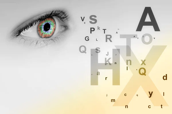 Ögat och vision test — Stockfoto