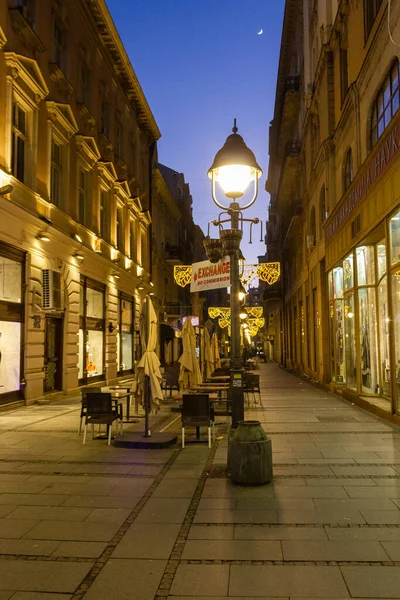 Belgrad Lumini Noapte Oraș — Fotografie, imagine de stoc