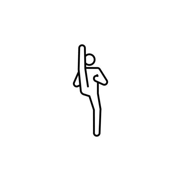 Yoko Keague Ikone Der Karate Linie Zeichen Und Symbole Können — Stockvektor