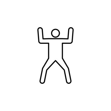 Nalgue piogul, karate çizgisi simgesi. İşaretler ve semboller beyaz arkaplanda ağ, logo, mobil uygulama, UI, UX için kullanılabilir