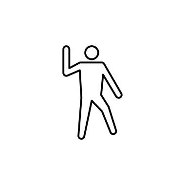 Kumite, karate çizgisi simgesi. İşaretler ve semboller beyaz arkaplanda ağ, logo, mobil uygulama, UI, UX için kullanılabilir