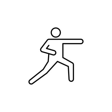 Dövüş sanatları, karate çizgisi ikonu. İşaretler ve semboller beyaz arkaplanda ağ, logo, mobil uygulama, UI, UX için kullanılabilir