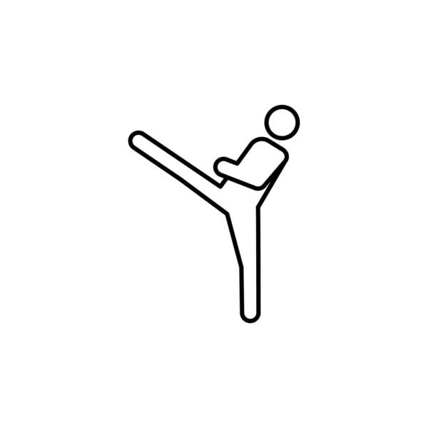 Sciken Chudan Soto Uke Karate Line Icon Знаки Символы Могут — стоковый вектор