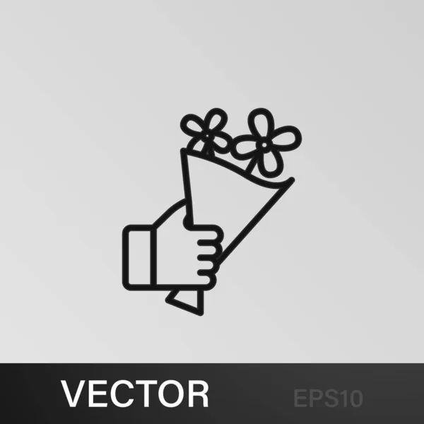 Ручные Иконки Букетом Использоваться Веб Логотип Мобильное Приложение Пользовательский Интерфейс — стоковый вектор