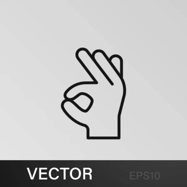 Gesto Bien Iconos Contorno Perfecto Puede Ser Utilizado Para Web — Vector de stock