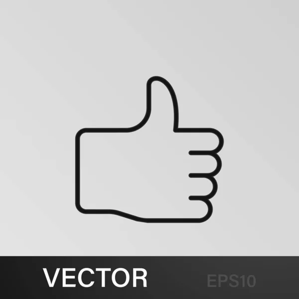 Жест Рука Большой Палец Иконки Использоваться Веб Логотип Мобильное Приложение — стоковый вектор