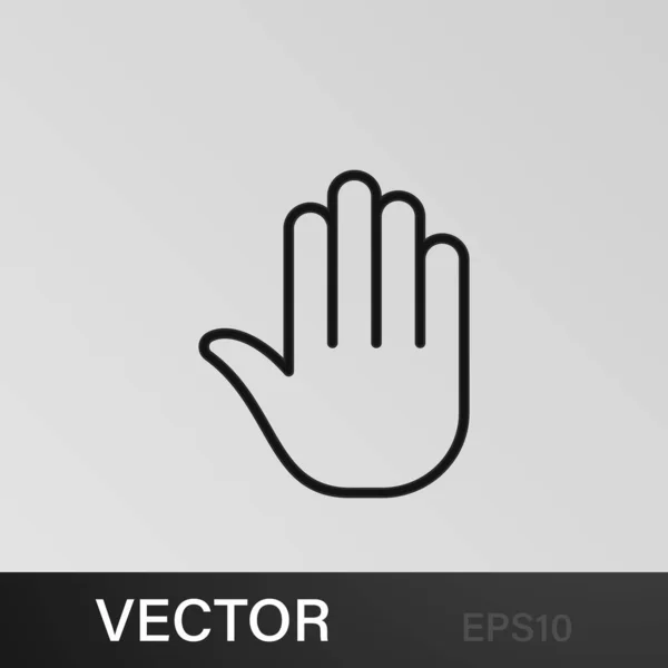 Cinco Gesto Mano Iconos Contorno Alto Puede Ser Utilizado Para — Vector de stock