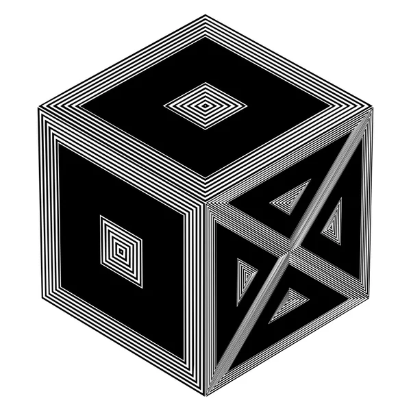 Vector de patrón hexágono blanco y negro — Archivo Imágenes Vectoriales