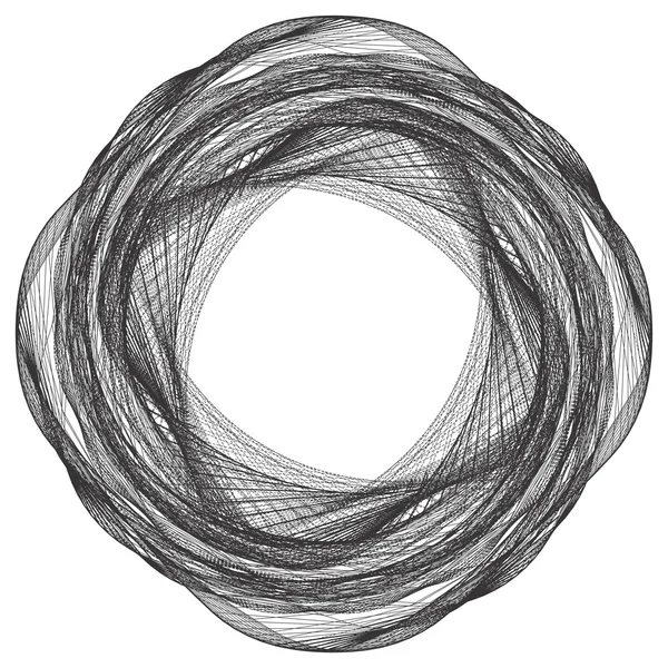 Γεωμετρική στριφογυριστό σύρμα οργανικό πλαίσιο σχήμα διάνυσμα — Διανυσματικό Αρχείο