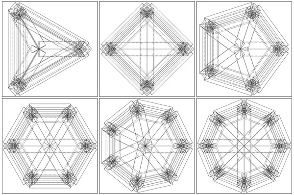 Από το τρίγωνο να το οκτάγωνο δομή διάνυσμα — Διανυσματικό Αρχείο