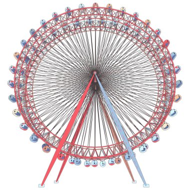 Renkli Kişilik Carousel vektör 