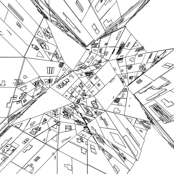 Plan de base de la ville urbaine vecteur — Image vectorielle