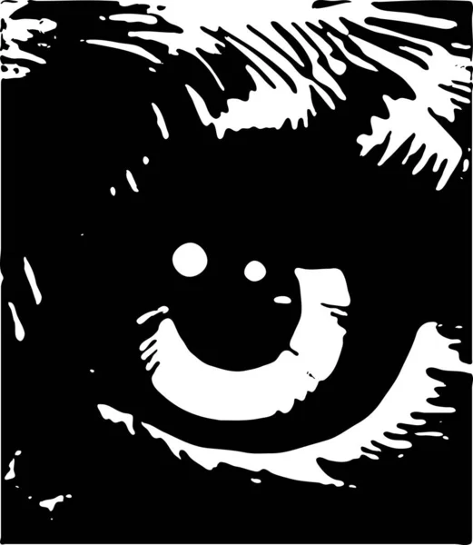 Eye Tiger Vector Illustration Isolated White Background Vector Illustration Cartoon — Stock Vector