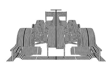 yarış araba çizgili vektör