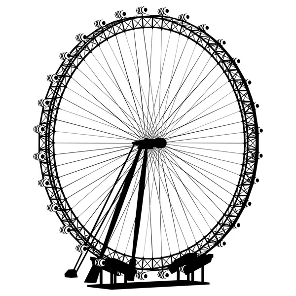 Carrousel silhouet vector — Stockvector