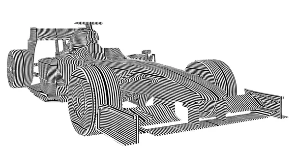 Yarış araba çizgili vektör — Stok Vektör
