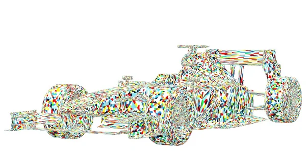 Race Car Colorful Vector — Stock Vector