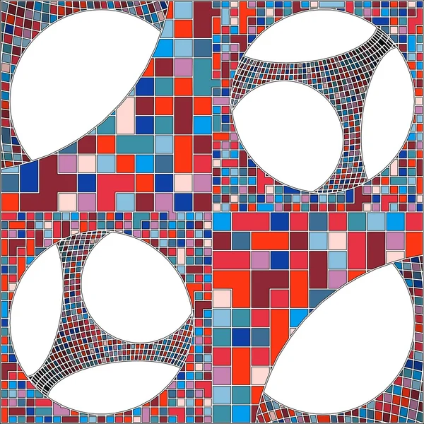 Mosaic Colorful Urban Geometric Structure Vector — Stock Vector