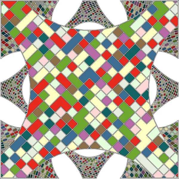 Vektor Struktur Geometri Perkotaan Berwarna Mosaik - Stok Vektor