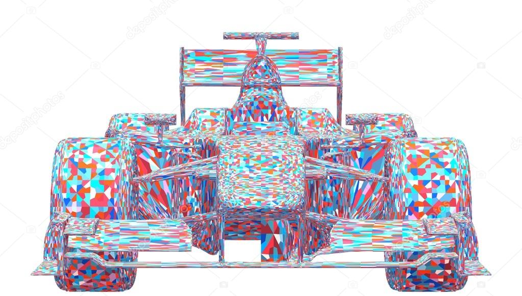 Race Car Colorful Vector