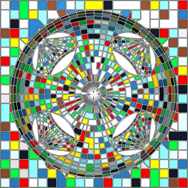 Mosaik färgglada geometriska stadsstrukturen vektor — Stock vektor