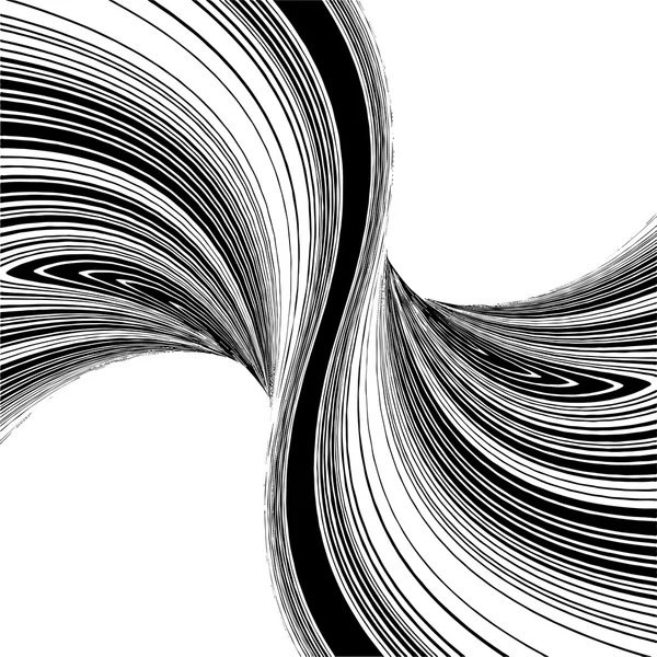 Geométrica Twisted Wave Shape Vector — Vetor de Stock