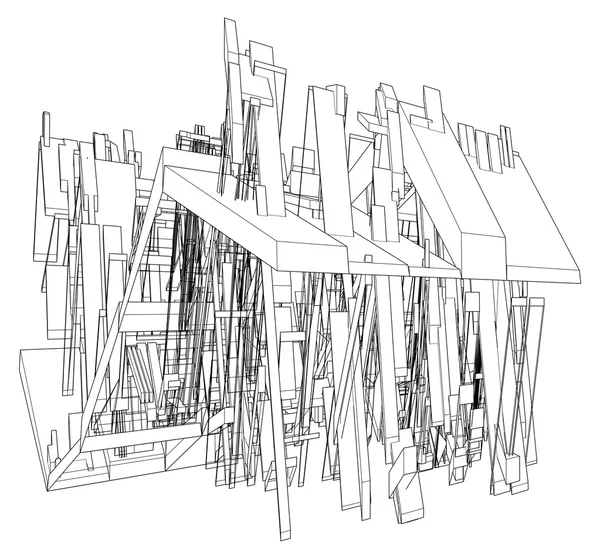 抽象建筑结构矢量 — 图库矢量图片