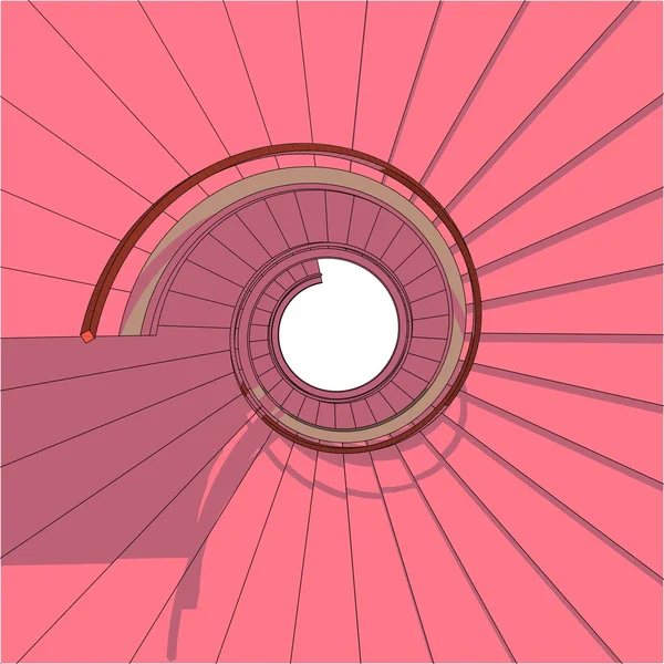 Spiraal trap Vector — Stockvector