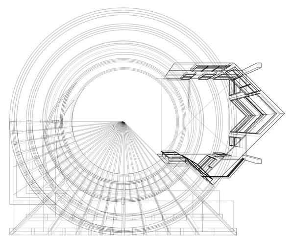 Abstrakte Konstruktionen des Linienvektors — Stockvektor