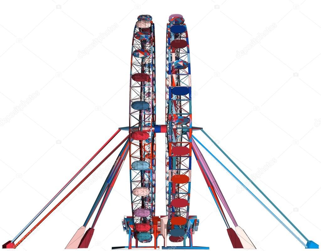 Colorful Double Carousel Vector