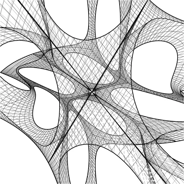 3D Geométrica Orgânica Wireframe Shape Vector —  Vetores de Stock