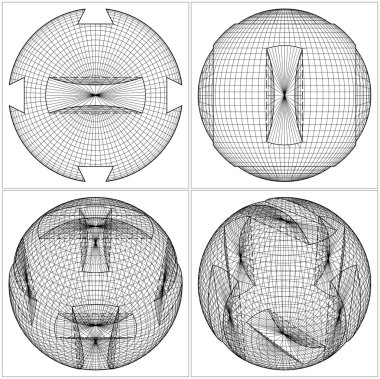 Geometrik dilimlenmiş küre vektör