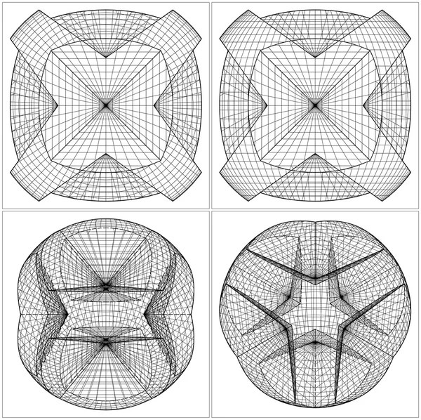 Geometric Sliced Sphere Vector — Stock Vector