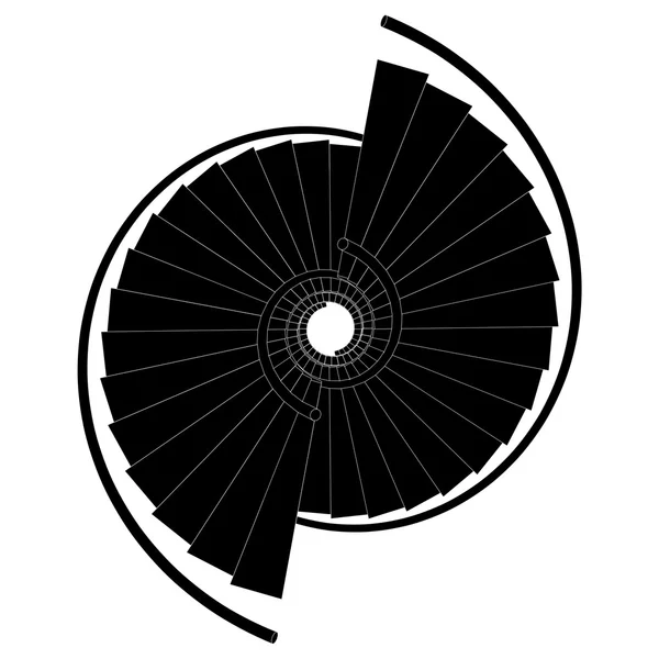 Vecteur d'escalier en spirale — Image vectorielle