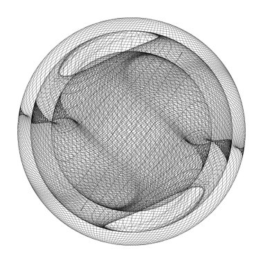 Geometrik Kablo Çerçevesi Şekil Vektörü