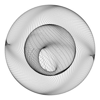 Geometrik Kablo Çerçevesi Şekil Vektörü