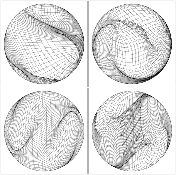 Geometrisk Wireframe formvektor — Stock vektor