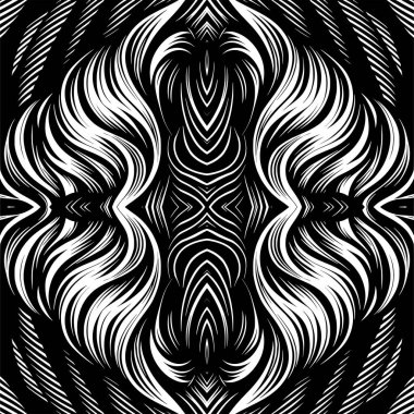 Siyah ve Beyaz Desen Vektörü. Geometrik Retro Vintage Deseni. Tekrarlanan ve Dekoratif Tasarım Paketleme, Dekorasyon, İç Tasarım, Duvar Kâğıtları ve Sancaklar İçin Kullanılabilir.