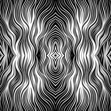 Siyah ve Beyaz Desen Vektörü. Geometrik Retro Vintage Deseni. Tekrarlanan ve Dekoratif Tasarım Paketleme, Dekorasyon, İç Tasarım, Duvar Kâğıtları ve Sancaklar İçin Kullanılabilir.