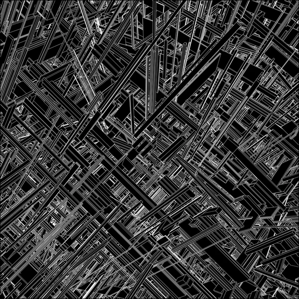 未来派特大的城市城市的摩天大楼矢量 — 图库矢量图片