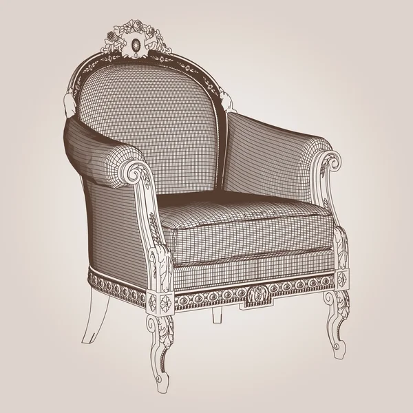 Fauteuil Antique vecteur — Image vectorielle