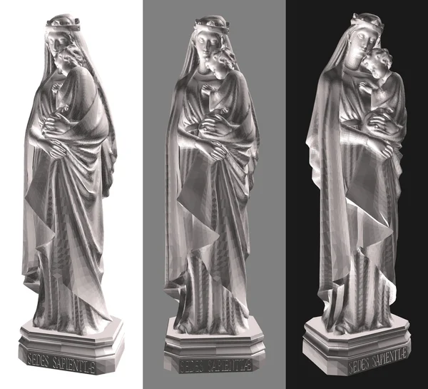 Estátua de Madonna com vetor de criança — Vetor de Stock