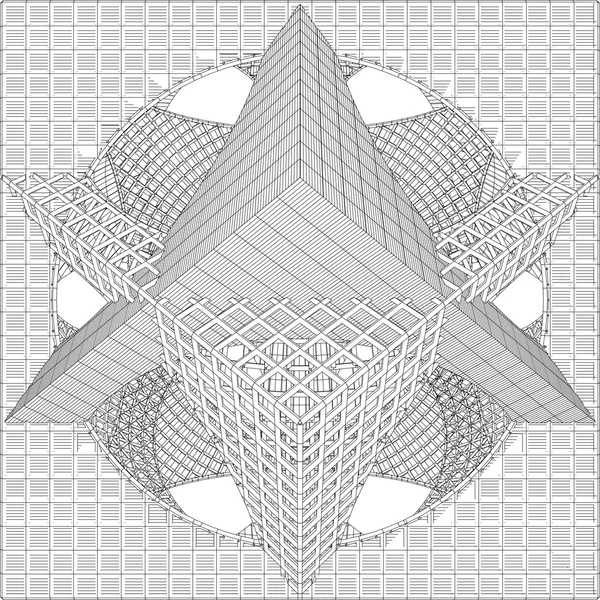 抽象建筑结构矢量 — 图库矢量图片