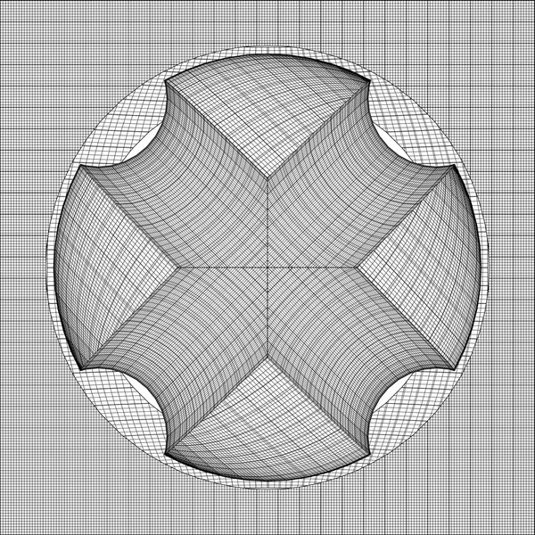 Vecteur de surface Wireframe — Image vectorielle