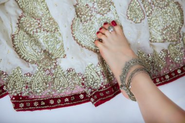 Oriental takı ve Aksesuar: erkek ayak gümüş Hint ile