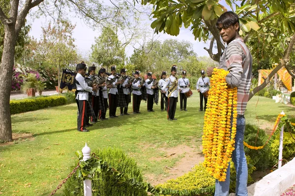 印度拉贾斯坦邦斋浦尔，2013 年 3 月 2 日： 印度乐团对浩 — 图库照片