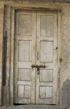 Eski kapı kırık boya, arka plan ile