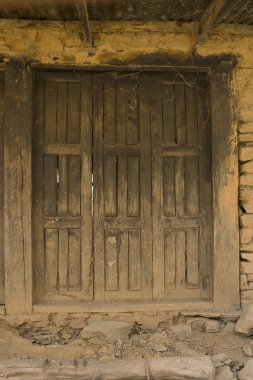 Eski kapı kırık boya, arka plan ile