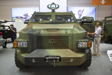 Kiev, Ukrayna Eylül 24, 2015: Zırhlı araçlar. XII Uluslararası