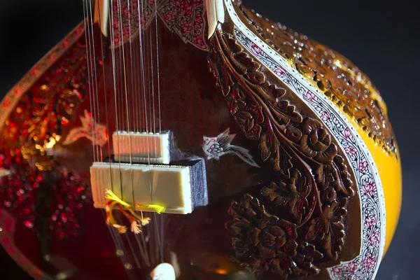 Ситар, струнный традиционный индийский музыкальный инструмент — стоковое фото